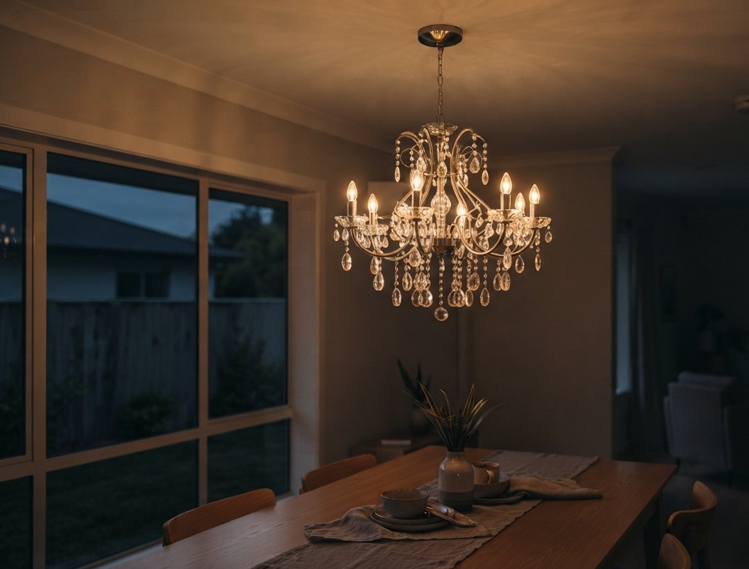 Chandelier lighting installation